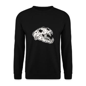 Skull Skeleton Skull Horror Cadeau d’Halloween - Sweat-shirt Unisexe - noir - Devant - Alina (178cm) & Michal (187cm)