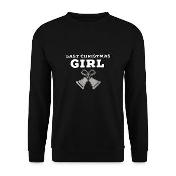 Last Christmas Girl Merry Christmas T-Shirt - Unisex Sweatshirt - black - Front - Alina (178cm) & Michal (187cm)