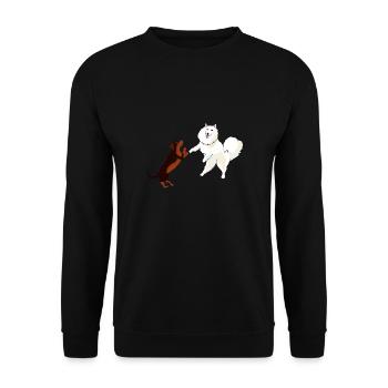 Dancing Dogs C - Unisex Sweatshirt - black - Front - Alina (178cm) & Michal (187cm)