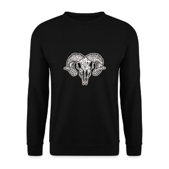 Skull Skeleton Skull Horror Cadeau d’Halloween - Sweat-shirt Unisexe - noir - Devant - Alina (178cm) & Michal (187cm)