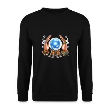 Fortune Teller Crystal Ball - Unisex Sweatshirt - black - Front - Alina (178cm) & Michal (187cm)