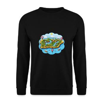 Carte de Porto Rico - Sweat-shirt Unisexe - noir - Devant - Alina (178cm) & Michal (187cm)