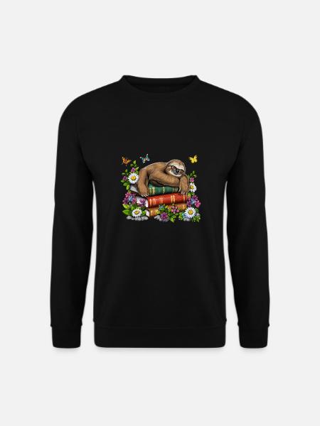 Lazy Sloth Books - Unisex Sweatshirt - black