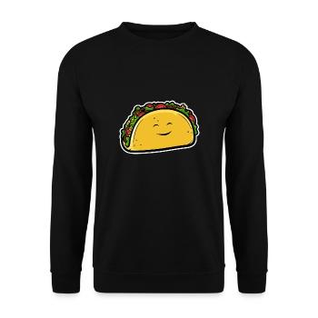 Taco de dessin animé - Sweat-shirt Unisexe - noir - Devant - Alina (178cm) & Michal (187cm)