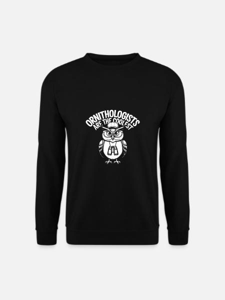 Ornithologen sind die Coolsten lustige Eule - Unisex Pullover - Schwarz