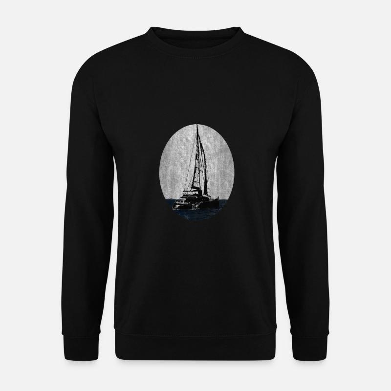 Katamaran Segelboot - Unisex Pullover - Schwarz