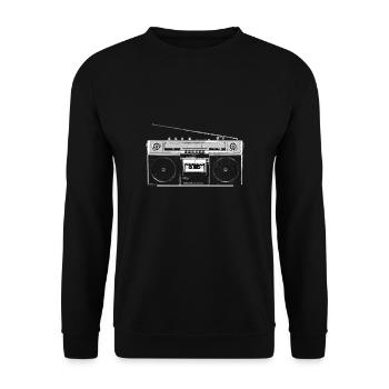 Ghettoblaster for Black Shirts - Unisex Pullover - Schwarz - Vorne - Alina (178cm) & Michal (187cm)