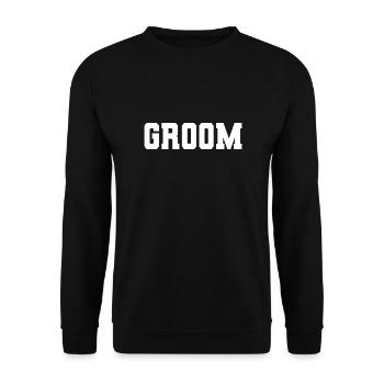 Bräutigam - Ehemann zu sein, Hochzeitsfeier Geschenk - Unisex Pullover - Schwarz - Vorne - Alina (178cm) & Michal (187cm)