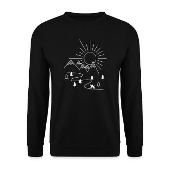 ride out - Unisex Sweatshirt - black - Front - Alina (178cm) & Michal (187cm)