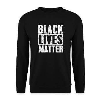 Black Lives Matter, BLM - Sweat-shirt Unisexe - noir - Devant - Alina (178cm) & Michal (187cm)
