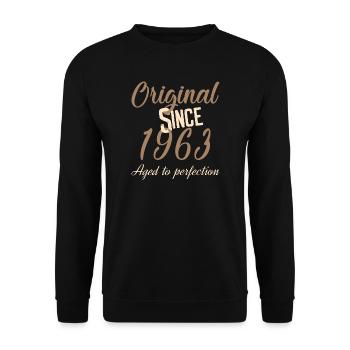 Original since 1963 aged to perfection - Sweat-shirt Unisexe - noir - Devant - Alina (178cm) & Michal (187cm)
