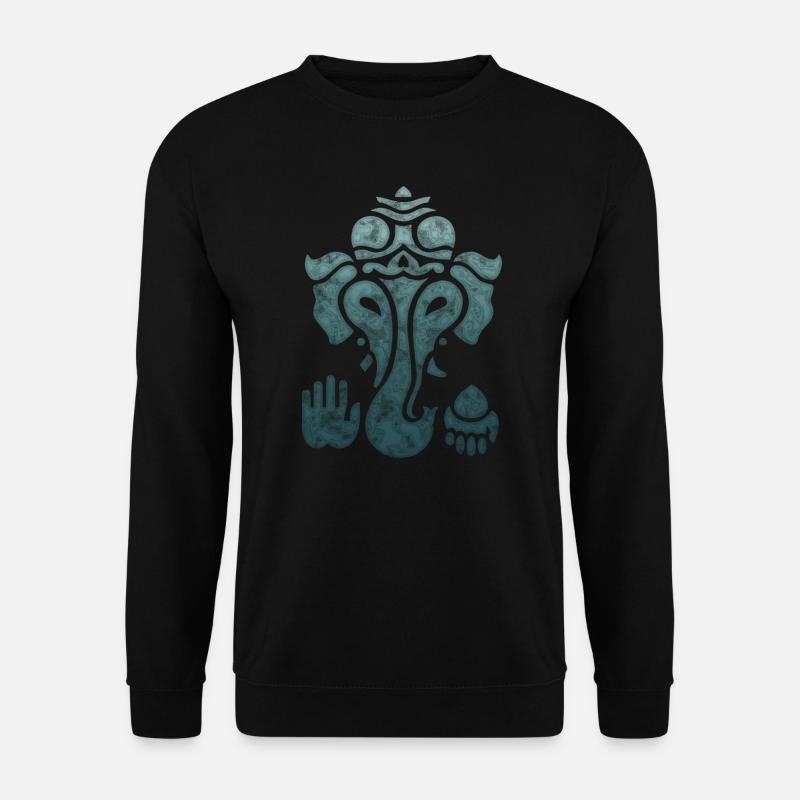 Ganesh, Ganesha, Hinduismus, Yoga, Elefantengott - Unisex Pullover - Schwarz