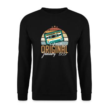 The legends were born in January 1939 - Unisex Sweatshirt - black - Front - Alina (178cm) & Michal (187cm)