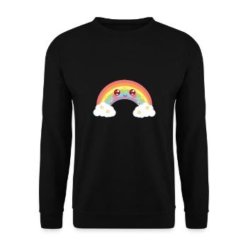 Rainbow - rainbow - Unisex Sweatshirt - black - Front - Alina (178cm) & Michal (187cm)