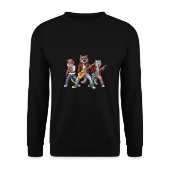 Chats Musiciens de rock - Sweat-shirt Unisexe - noir - Devant - Alina (178cm) & Michal (187cm)