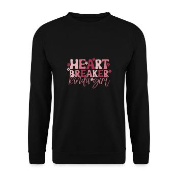 Valentinstag Herz Liebe Geschenkidee T-shirt - Unisex Pullover - Schwarz - Vorne - Alina (178cm) & Michal (187cm)