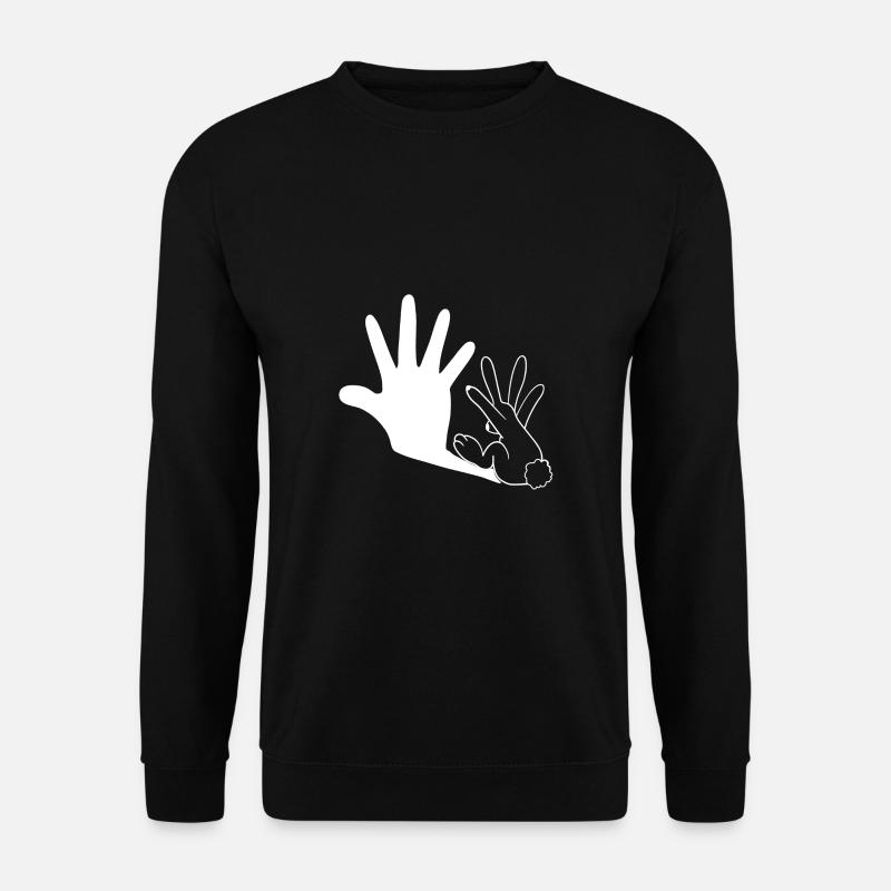 Lustiger Hase Schatten - Unisex Pullover - Schwarz