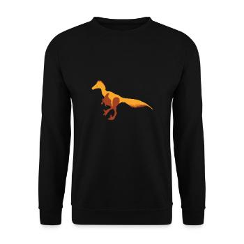 Fukuisaurus Dinosaure Dino Enfants T-Shirt Drôle - Sweat-shirt Unisexe - noir - Devant - Alina (178cm) & Michal (187cm)