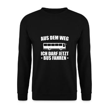 Busfahren Ausbildung Busfahrer Geschenk - Unisex Pullover - Schwarz - Vorne - Alina (178cm) & Michal (187cm)