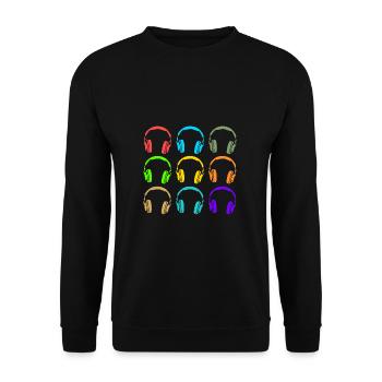 dj - Sweat-shirt Unisexe - noir - Devant - Alina (178cm) & Michal (187cm)