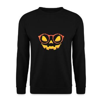 Skull Horror Halloween Gift - Unisex Sweatshirt - black - Front - Alina (178cm) & Michal (187cm)