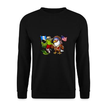 Guatemala American Heritage - Unisex Sweatshirt - black - Front - Alina (178cm) & Michal (187cm)