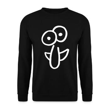 Funny face with a big nose. 5 vector - Unisex Sweatshirt - black - Front - Alina (178cm) & Michal (187cm)