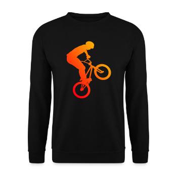 BMX Bike Women BMX Cycling Bike Men - Unisex Sweatshirt - black - Front - Alina (178cm) & Michal (187cm)