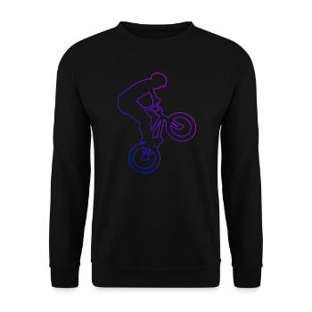 bmx Herren bmx fahrrad bmx jungen Radfahren - Unisex Pullover - Schwarz - Vorne - Alina (178cm) & Michal (187cm)