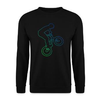Femmes Hommes BMX vélo vélo vélo bmx - Sweat-shirt Unisexe - noir - Devant - Alina (178cm) & Michal (187cm)