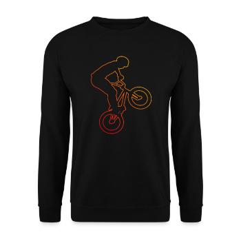 Vélo bmx garçons hommes cyclisme femmes vélo bmx vélo - Sweat-shirt Unisexe - noir - Devant - Alina (178cm) & Michal (187cm)