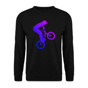 BMX cyclisme vélo hommes bmx vélo femmes - Sweat-shirt Unisexe - noir - Devant - Alina (178cm) & Michal (187cm)