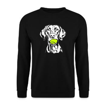 Vizsla Ball Ball Junkie Dogs Wilsigns - Sweat-shirt Unisexe - noir - Devant - Alina (178cm) & Michal (187cm)