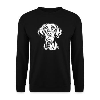 Vizsla Ball Ball Junkie Dogs Wilsigns - Sweat-shirt Unisexe - noir - Devant - Alina (178cm) & Michal (187cm)