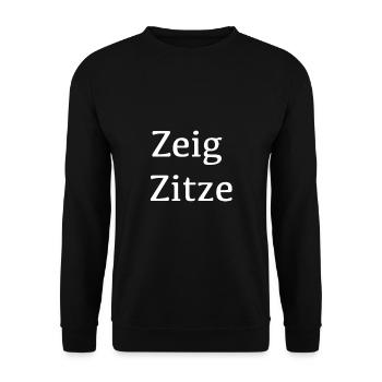 Zeig Brüste Titten Sex lustig - Unisex Pullover - Schwarz - Vorne - Alina (178cm) & Michal (187cm)