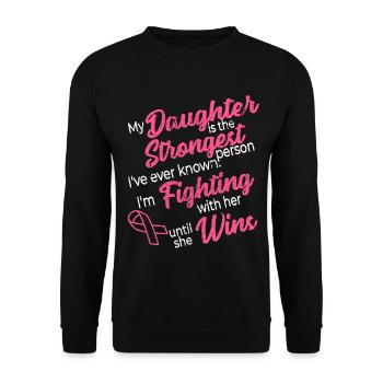 Mois de prévention du cancer du sein fille cancer du sein - Sweat-shirt Unisexe - noir - Devant - Alina (178cm) & Michal (187cm)