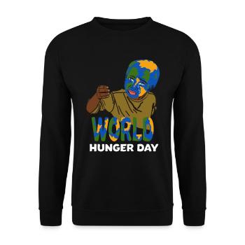 Welt hunger und Welt Nahrungstag Geschenkidee - Unisex Pullover - Schwarz - Vorne - Alina (178cm) & Michal (187cm)
