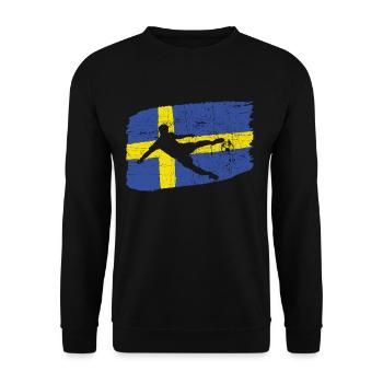 Schweden Fußball Land Geschenkidee - Sweat-shirt Unisexe - noir - Devant - Alina (178cm) & Michal (187cm)