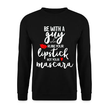 Lustige Sprüche Geschenkidee - Unisex Pullover - Schwarz - Vorne - Alina (178cm) & Michal (187cm)