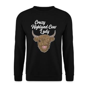 Bague écossaise de bétail Highland Highland Lady - Sweat-shirt Unisexe - noir - Devant - Alina (178cm) & Michal (187cm)