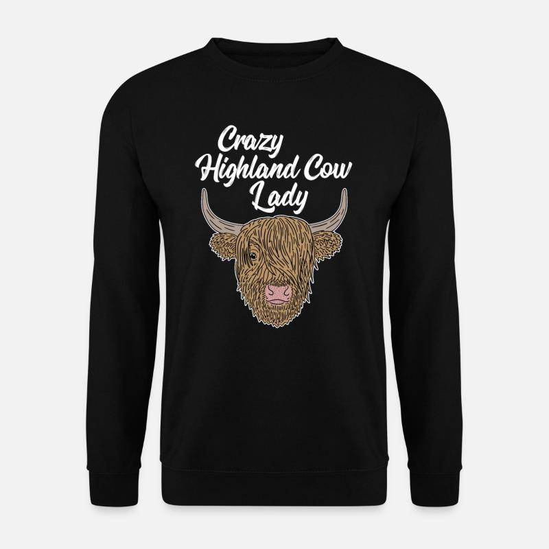 Highland cattle Scottish ring Highland Lady - Unisex Sweatshirt - black