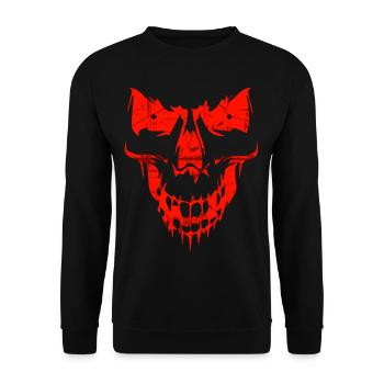 Skull - Unisex Sweatshirt - black - Front - Alina (178cm) & Michal (187cm)