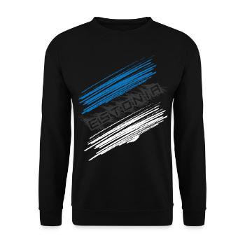 Estonia - Unisex Sweatshirt - black - Front - Alina (178cm) & Michal (187cm)