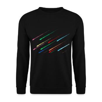 Beautiful colorful meteorite chill gift idea - Unisex Sweatshirt - black - Front - Alina (178cm) & Michal (187cm)