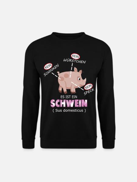 Veganer Vegan Tierschutz Tierrechte Soja Tofu - Unisex Pullover - Schwarz