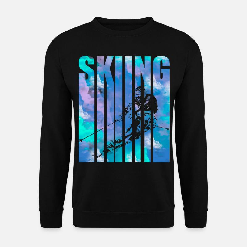 Skifahrer - Unisex Pullover - Schwarz