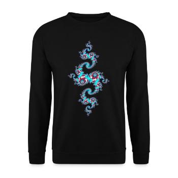 Julia Fraktal - Unisex Sweatshirt - black - Front - Alina (178cm) & Michal (187cm)