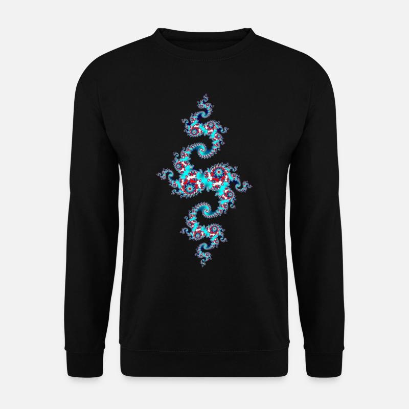 Julia Fraktal - Unisex Pullover - Schwarz