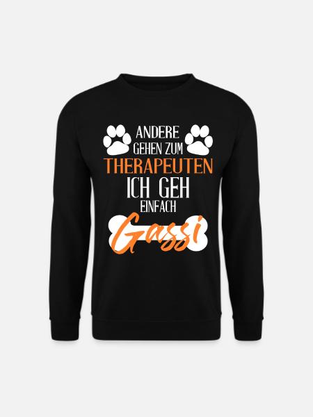 Hunde GeschenkideeT Shirt "Therapeut" - Unisex Pullover - Schwarz