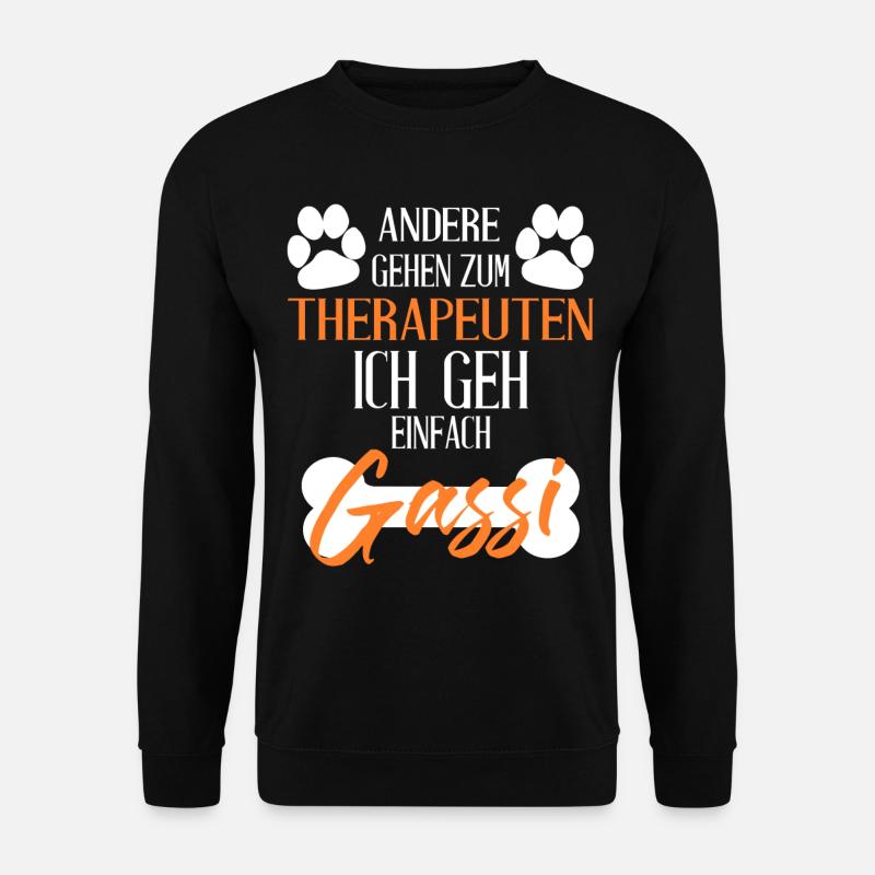 Hunde GeschenkideeT Shirt "Therapeut" - Unisex Pullover - Schwarz